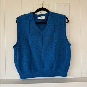 Dunst Unisex Blue Knit Sleeveless Sweater Vest